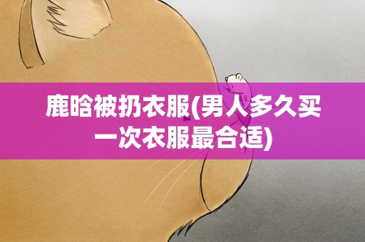 鹿晗被扔衣服(男人多久买一次衣服最合适)