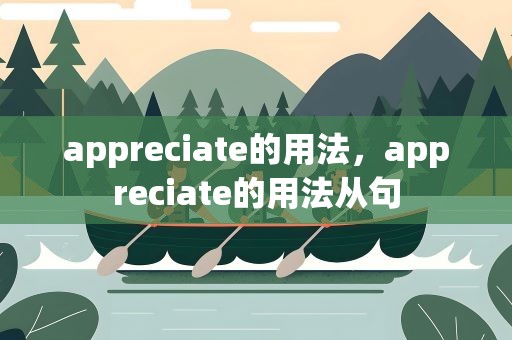 appreciate的用法，appreciate的用法从句