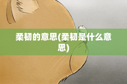 柔韧的意思(柔韧是什么意思)
