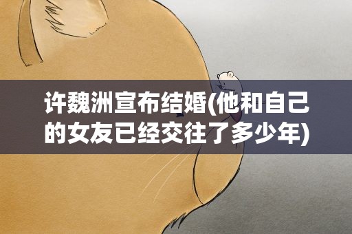 许魏洲宣布结婚(他和自己的女友已经交往了多少年)