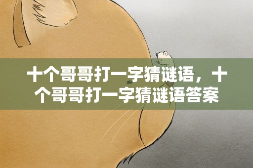 十个哥哥打一字猜谜语，十个哥哥打一字猜谜语答案