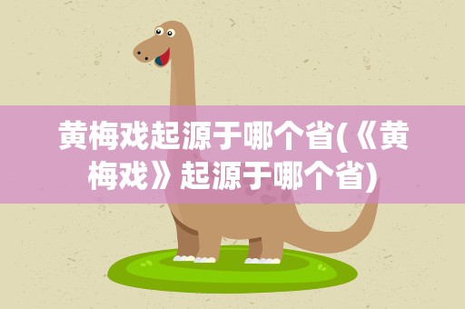 黄梅戏起源于哪个省(《黄梅戏》起源于哪个省)