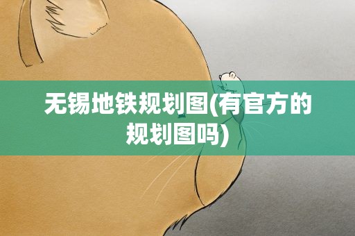 无锡地铁规划图(有官方的规划图吗)