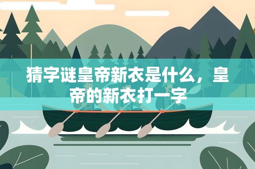 猜字谜皇帝新衣是什么，皇帝的新衣打一字