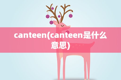 canteen(canteen是什么意思)