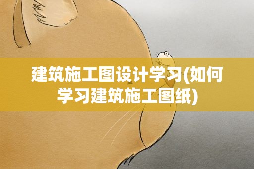 建筑施工图设计学习(如何学习建筑施工图纸)