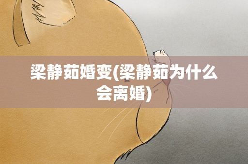 梁静茹婚变(梁静茹为什么会离婚)