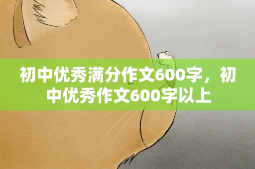 初中优秀满分作文600字，初中优秀作文600字以上