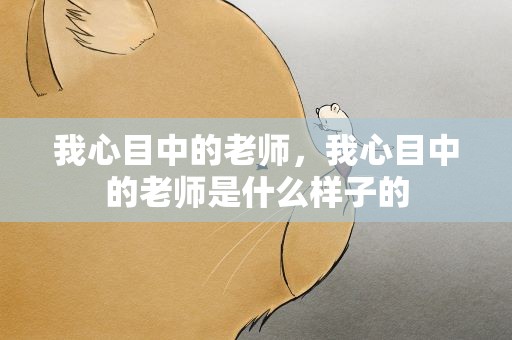 我心目中的老师，我心目中的老师是什么样子的