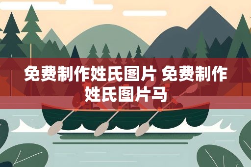 免费制作姓氏图片 免费制作姓氏图片马