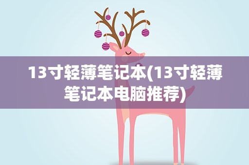 13寸轻薄笔记本(13寸轻薄笔记本电脑推荐)