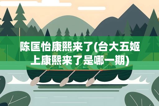 陈匡怡康熙来了(台大五姬上康熙来了是哪一期)