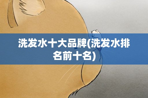 洗发水十大品牌(洗发水排名前十名)