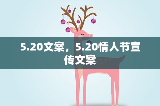 5.20文案，5.20情人节宣传文案