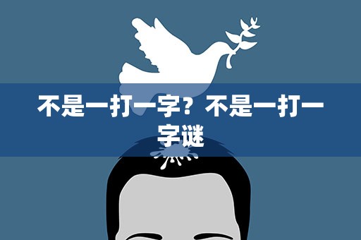 不是一打一字？不是一打一字谜
