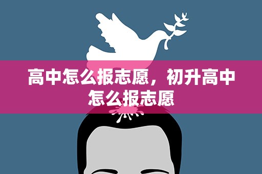 高中怎么报志愿，初升高中怎么报志愿