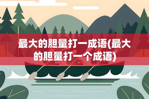 最大的胆量打一成语(最大的胆量打一个成语)
