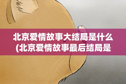 北京爱情故事大结局是什么(北京爱情故事最后结局是什么)