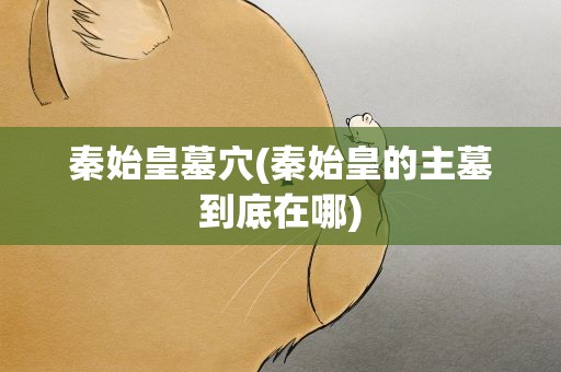 秦始皇墓穴(秦始皇的主墓到底在哪)