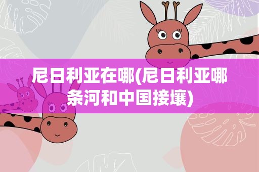 尼日利亚在哪(尼日利亚哪条河和中国接壤)