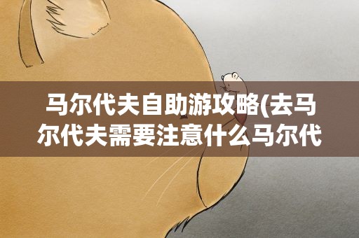 马尔代夫自助游攻略(去马尔代夫需要注意什么马尔代夫自助游攻略)