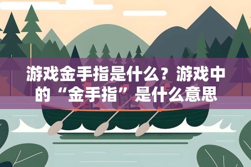 游戏金手指是什么？游戏中的“金手指”是什么意思