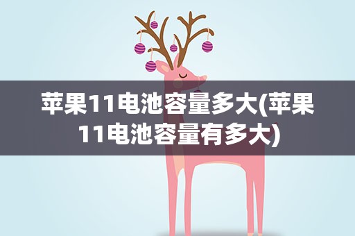苹果11电池容量多大(苹果11电池容量有多大)