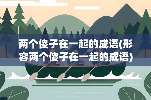 两个傻子在一起的成语(形容两个傻子在一起的成语)
