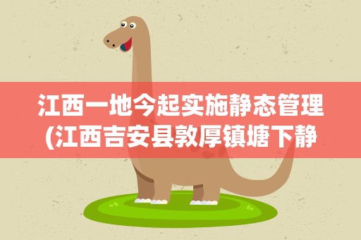 江西一地今起实施静态管理(江西吉安县敦厚镇塘下静态管理什么时候结束)