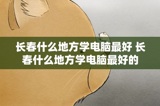 长春什么地方学电脑最好 长春什么地方学电脑最好的