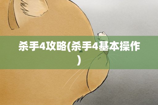 杀手4攻略(杀手4基本操作)