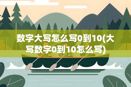 数字大写怎么写0到10(大写数字0到10怎么写)