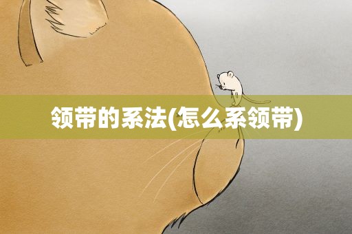 领带的系法(怎么系领带)