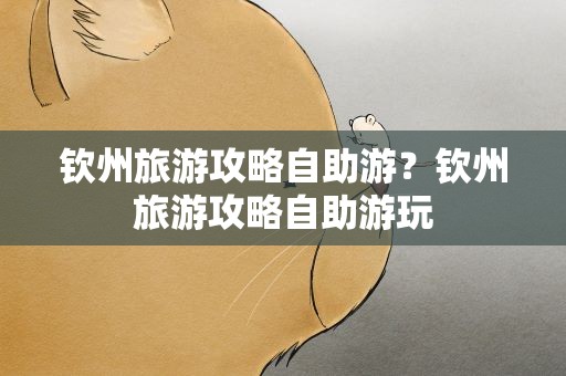 钦州旅游攻略自助游？钦州旅游攻略自助游玩