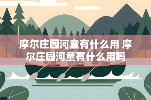 摩尔庄园河童有什么用 摩尔庄园河童有什么用吗