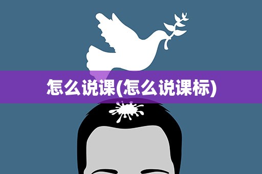 怎么说课(怎么说课标)