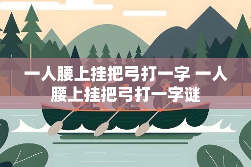 一人腰上挂把弓打一字 一人腰上挂把弓打一字谜