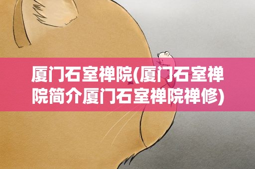 厦门石室禅院(厦门石室禅院简介厦门石室禅院禅修)