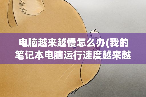 电脑越来越慢怎么办(我的笔记本电脑运行速度越来越慢怎么办)