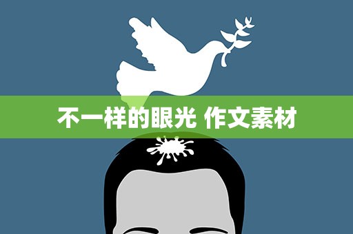不一样的眼光 作文素材