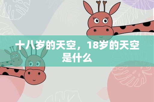十八岁的天空，18岁的天空是什么