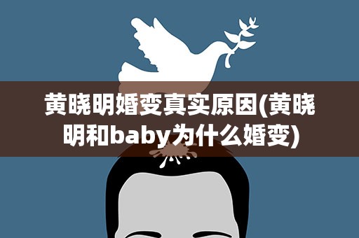 黄晓明婚变真实原因(黄晓明和baby为什么婚变)