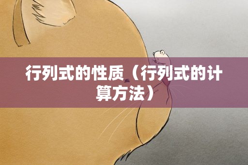 行列式的性质（行列式的计算方法）