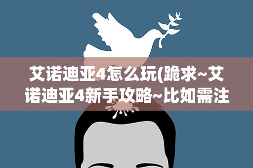 艾诺迪亚4怎么玩(跪求~艾诺迪亚4新手攻略~比如需注意些什么~可以少走弯路)