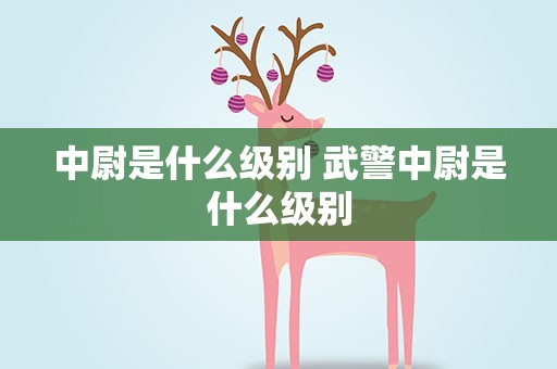 中尉是什么级别 武警中尉是什么级别