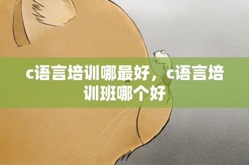 c语言培训哪最好，c语言培训班哪个好