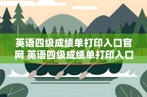 英语四级成绩单打印入口官网 英语四级成绩单打印入口官网查询