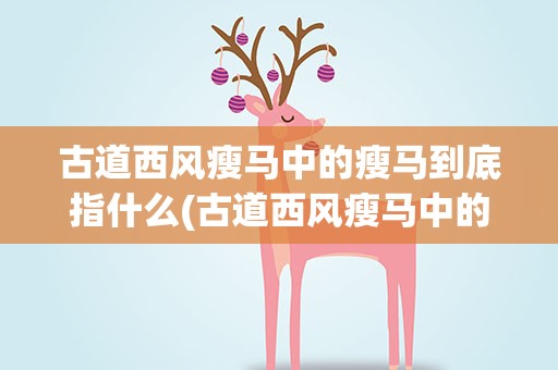古道西风瘦马中的瘦马到底指什么(古道西风瘦马中的瘦马是指什么)