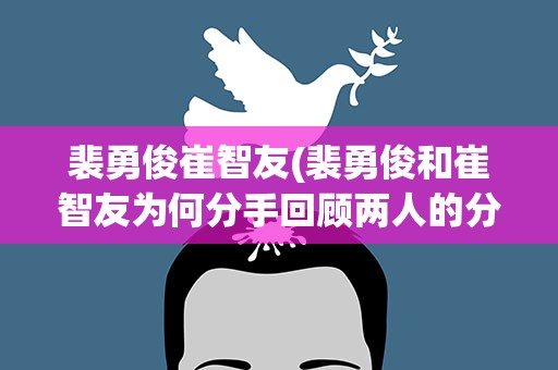 裴勇俊崔智友(裴勇俊和崔智友为何分手回顾两人的分手原因)