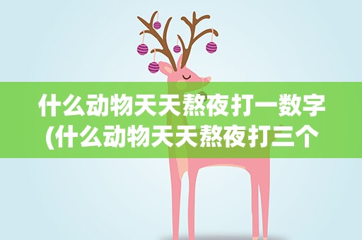 什么动物天天熬夜打一数字(什么动物天天熬夜打三个数字)